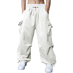 Pantalones de Tela de Poliéster Lisa de Calidad, Corte Regular, Secado Rápido, Transpirables, Ligeros, con Bolsillos Prácticos - Product Image 1