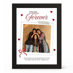 Marco de Fotos de Madera con Diseño 'Amigos para Siempre', Decoración Hecha a Mano para el Hogar, Estilo Vintage Moderno, para Colgar en la Pared o Apoyar en la Mesa, para Mejores Amigos - Product Image 1