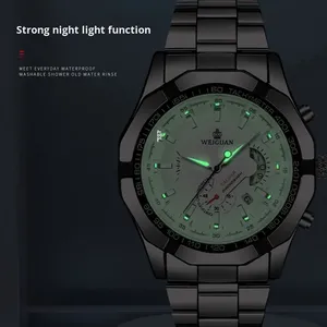 Reloj de pulsera cronógrafo automático de una pieza para hombre, con tourbillon hueco, calendario de negocios, resistente al agua, luminoso y con puntero grande. - Product Image 3