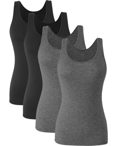 Camiseta sin mangas de algodón acanalado para mujer, estilo casual de verano, corte ajustado, espalda cruzada, con logo personalizado, lisa y básica - Product Image 1