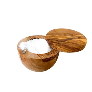 Ensemble sel et poivre en bambou écologique fait main, tailles personnalisées, vaisselle de mariage, pots à épices, passe au lave-vaisselle et au four, qualité alimentaire - Product Image 1