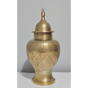 Creative Handcrafted Brass Made Gold Color Bold Shape Engraving Design Decorative Ginger Jar Best Selling Ginger <b>Storage</b> Jar - Product Image 2
