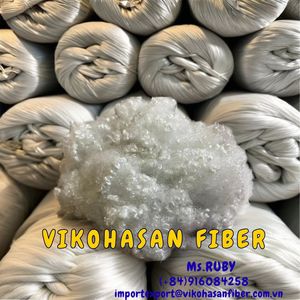 Fibra de Poliéster Virgen Siliconada Blanca 7D HCS para Relleno de Almohadas y Juguetes de Vikohasan Vietnam para Hilado - Product Image 4