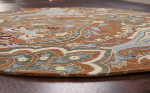 พรมขนสัตว์ทอมือหลากสีทรงกลม คุณภาพสูง ทำด้วยมือ เป็นมิตรกับสิ่งแวดล้อม กันลื่น สำหรับห้องนั่งเล่น เด็ก โรงแรม สำนักงาน - Product Image 5