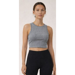 Débardeurs côtelés respirants pour femmes, longueur courte, sans manches, tissu doux et extensible, style facile, essentiel pour l'été, décontracté au quotidien - Product Image 4