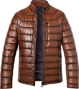 Veste en cuir d'agneau véritable marron de haute qualité pour homme, style mode, personnalisable, imperméable, respirante, pour la saison hivernale - Product Image 1