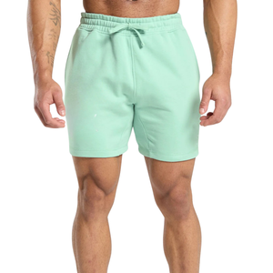 Pantalones Cortos Deportivos para Hombre, Corte Ajustado, 7 Pulgadas, Ligeros, para Entrenamiento, Running y Fitness, Color Verde Menta - Product Image 1