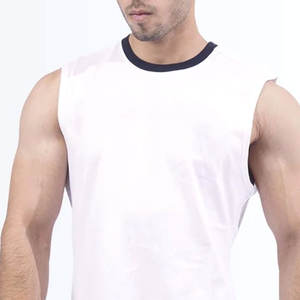 Débardeur en coton confortable pour homme, idéal pour la gym / Débardeurs pour homme avec logo brodé ou imprimé, modèle très demandé - Product Image 3