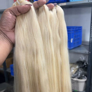 Extensiones de Cabello Humano Rubio Ondulado y Liso Natural, Ligeras y Ecológicas, en Paquete a Granel - Product Image 2