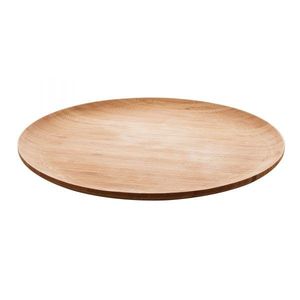 Bandeja redonda de madera de mango hecha a mano de primera calidad con acabado natural, plato decorativo duradero para cocina y comedor, estilo rústico elegante. - Product Image 5