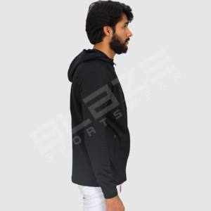 Streetwear pour hommes Fabricant de coupe-vent Veste imperméable Logo personnalisé Pull à capuche avec demi-fermeture éclair Sweats à capuche coupe-vent - Product Image 3