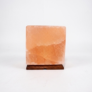 Lámpara de Sal Natural Cuadrada Tallada a Mano, Luz de Cristal de Sal del Himalaya para Decoración de Dormitorio, Hogar u Oficina - Product Image 1