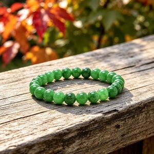 Natural Green Jade <b>Bracelet</b> 8mm Gemstone Beaded Stretch <b>Bracelet</b> Handmade Elastic Crystal <b>Healing</b> <b>Bracelet</b> Wholesale - Product Image 5