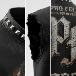 Camiseta sin mangas estilo punk rock de fieltro profesional, hecha a medida, al por mayor, con logo personalizado, diseño de estampado, estilo streetwear, camiseta muscular de verano - Product Image 4