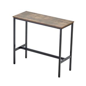 Tavolo Alto da Pub con Struttura in Metallo Robusta, Lungo e Stretto, per Cucina, Sala da Pranzo, Cocktail Bar, Facile da Montare, Altezza Bar - Product Image 4