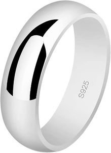 Luxury 925 Sterling Silver Black Enamel Band <b>Ring</b> Minimalist <b>Plain</b> Wide Band Unisex Fashion Jewelry - Product Image 2