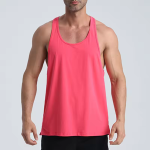 Custom LOGO Casual Breathable Workout Muscle Running Sleeveless Gym T Shirt Racerback <b>Singlet</b> <b>Men</b> Tank Top - Product Image 4