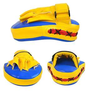 Protège-mains de kickboxing professionnels noir et blanc en PU à lacets, pliables, pour entraînement et sparring des adultes en arts martiaux - Product Image 6