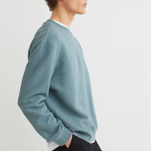 Sweat-shirt unisexe à col rond en gros, 100% coton, molleton French Terry de haute qualité, logo personnalisé, hiver - Product Image 2