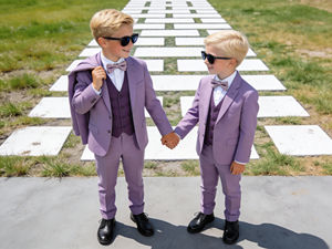 Conjunto de Traje Naranja Brillante para Niños en Oferta – Esmoquin Formal de 5 Piezas con Chaleco y Corbata de Moño para Bodas y Fiestas - Product Image 3