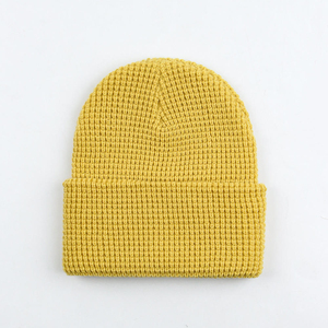 Gorro de Punto Verde Unisex, Gorro Casual de Invierno de Color Sólido, 100% Acrílico, Diseño con Puño para Adultos - Product Image 5