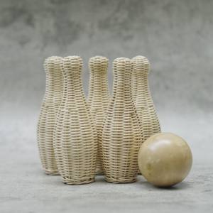 Jeu d'activités de loisirs en rotin écologique pour enfants, jeu de bowling, jouets de qualité supérieure pour enfants - Product Image 6
