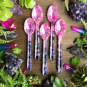 Modern Resin <b>Spoon</b> Fork Set Attractive Cutlery Small <b>Spoon</b> Dinnerware With Best Price - Product Image 4