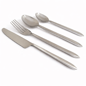 Ensemble de couverts en acier inoxydable classique avec poignées forgées à la main ensemble de cuillères à couverts en métal durable pour les cadeaux de mariages à la maison - Product Image 1