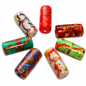 Cuentas de Cristal de Primera Calidad al por Mayor, Cuentas de Vidrio en Forma de Tubo, Multicolores, para la Fabricación de Joyas, Manualidades - Product Image 1