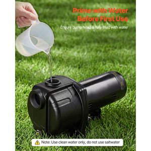 Pompa a getto in ghisa da 1,5 HP a doppia tensione per pozzi poco profondi, 4250 GPH, prevalenza massima 108 piedi, Easy V AC 115/230 Volt - Product Image 3