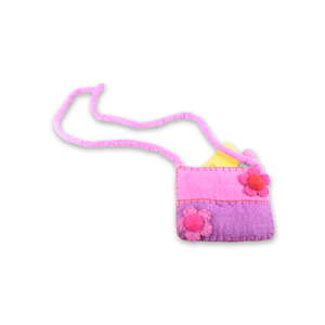 Stripe Felt Flower <b>Drawstring</b> <b>Backpack</b> Unique Design for Stylish Storage - Product Image 1