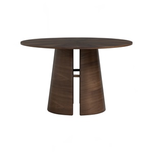 Mid Century Modern <b>Round</b> <b>Dining</b> <b>Table</b> <b>Solid</b> <b>Wood</b> Pedestal <b>Table</b> Wooden Furniture for <b>Dining</b> Room Hotel Apartment - Product Image 2