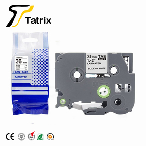 Tatrix <span class=keywords><strong>Tz</strong></span> <span class=keywords><strong>261</strong></span> Tzc <span class=keywords><strong>261</strong></span> Tzc 263 Tze <span class=keywords><strong>261</strong></span> Tze 262 Tze 263 Tze 661 36mm*8m kompatibles Etikettenband für Brother PT-P900 PT-3600 PT-E800T - Product Image 3