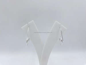 Modern Stylish Vintage Style White Pure <b>Silver</b> <b>Earrings</b> for <b>Women</b> Best Price Sterling <b>Silver</b> Jewelry for Weddings - Product Image 2