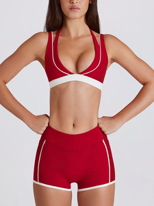 <b>Short</b> Quick Dry Compression Nylon Fitness Yoga High Waist Workout Athletic Wear Custom <b>Sports</b> Bikers <b>Shorts</b> Gym Wear Sets - Product Image 5