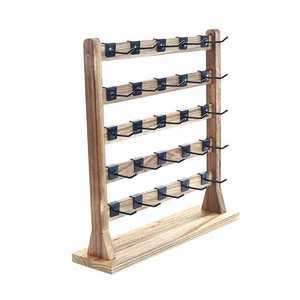 Présentoir en bois pour boucles d'oreilles Creations avec crochets amovibles, support de rangement pour bijoux et montres - Product Image 2