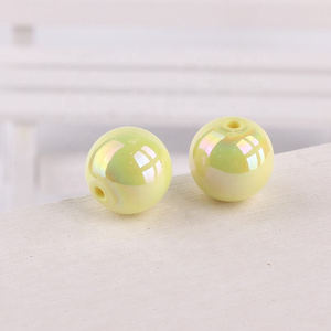 Perles AB rondes en acrylique solide brillantes de 16 mm, 200 pièces, prix de gros, pour colliers et bijoux, vente en gros, artisanat en résine - Product Image 3