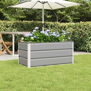 Fioriera in Acciaio Zincato Grigio Chiaro 100 x 50 x 45 cm - Vasi e Fioriere - Product Image 1