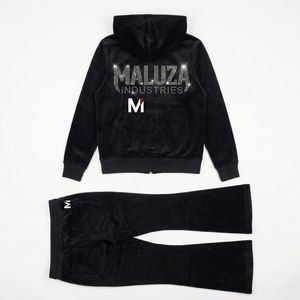 Conjunto Deportivo de Lujo para Hombre, Sudadera con Capucha y Cremallera, Pantalones Jogger, Estilo Urbano, Diseñador Estadounidense y Europeo, Maluza VelvetPro X - Product Image 5