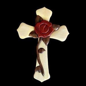 Adorno Navideño de Madera con Intarsia, Cruz/Papá Noel/Decoración Invernal, Placa Decorativa de Madera para Colgar en la Pared - Product Image 5