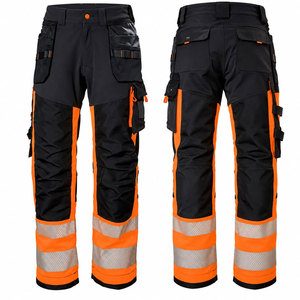 กางเกงทำงานสะท้อนแสงแบบ Hi-Vis ระดับ 2 สำหรับงานก่อสร้าง กางเกงคาร์โก้ความปลอดภัยสูงสำหรับผู้ชายและผู้หญิง - Product Image 1