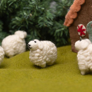 Handmade Felt Sheep Ornament Wool Farm Animal Hanging <b>Decor</b> Christmas <b>Tree</b> Toy <b>Easter</b> Lamb Gift Child Wholesale Bulk - Product Image 6