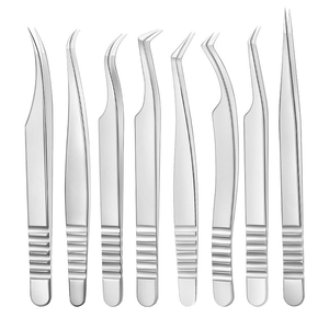 Pince à cils en acier inoxydable RMI en gros avec pointe fine, marque privée, pour l'application des cils - Product Image 5