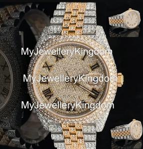 Relojes de Lujo de Alta Calidad con Moissanita de Corte Completo, Automáticos, Resistentes al Agua 10 Bar, con Cristales Brillantes y Puntero de Cristal, que Pasan la Prueba del Diamante - Product Image 2