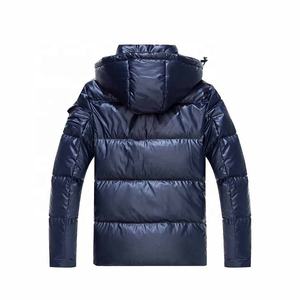 Vente en gros Veste polaire d'hiver pour hommes avec col montant rembourré chaud en toile - Product Image 2