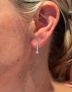 Elegantes Pendientes de Oro de 14K con Diamantes de Laboratorio en Forma de Gota, Corte Redondo, Joyería Fina, Regalo de Lujo para Mamá, Cumpleaños, Aniversario - Product Image 6