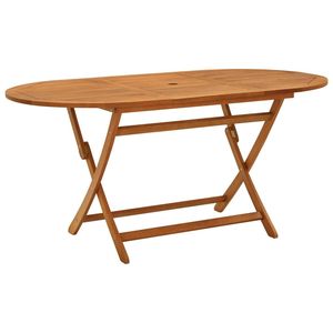 Tavolo da giardino pieghevole in legno di eucalipto massiccio 63 "x 33.5" x 29.5 "tavoli da esterno - Product Image 1