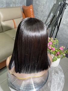100% Vietnamese Human Hair Short Straight <b>Bob</b> <b>Wig</b> Natural Black Blunt Cut <b>Bob</b> <b>Wig</b> - Product Image 6