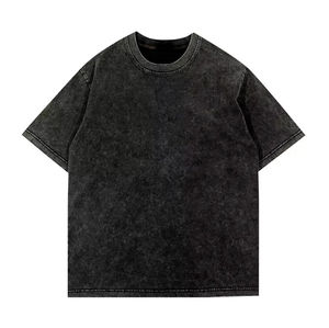 T-shirt Homme Décontracté de Qualité Supérieure, Effet Délavé à l'Acide, Léger, Couleur Unie, Col Contrastant Personnalisé, Prix Abordable, T-shirts Homme Effet Délavé à l'Acide en Promotion - Product Image 3