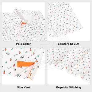 Chemises de golf décontractées pour hommes, matière douce, style ajusté, chemises de golf pour hommes durables et faciles d'entretien - Product Image 6